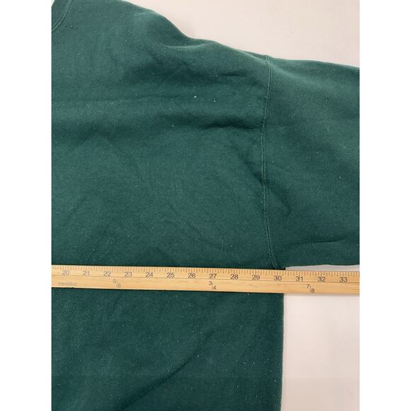 Hanes Sweatshirt Size Unknown Solid Green Fleece Long Sleeve Pullover Crewneck - Picture 5 of 9
